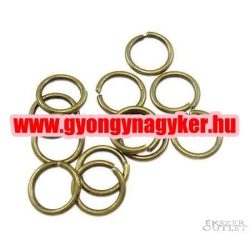   Fém karika. Szerelő karika. Antik bronz szín. 5 méretben!  100db.
