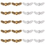 200db angyalszárny köztes. ezüst, és antik arany színben. 14x.4mm.