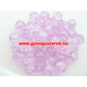 Cseh, roppantott üveggyöngy. 8mm. Világos ametiszt.  50db/csomag.