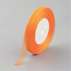 Leárazva !  Organza szalag. 10mm. Narancs. 45.5m/tekercs.