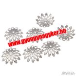 Gyöngykupak. Fémgyöngy. 17x4mm. Platina szín.    100db.