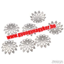 Gyöngykupak. Fémgyöngy. 17x4mm. Platina szín.    100db.