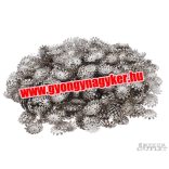 Gyöngykupak. Fémgyöngy. 17x4mm. Platina szín.    100db.