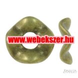Fémgyöngy. Fém köztes gyöngy. 12.5x12.5x2.5mm. 100db.