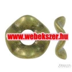 Fémgyöngy. Fém köztes gyöngy. 12.5x12.5x2.5mm. 100db.