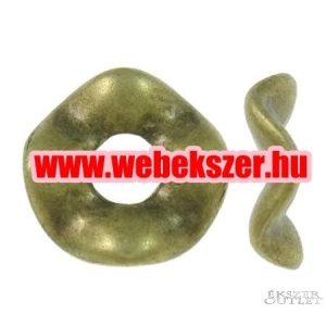 Fémgyöngy. Fém köztes gyöngy. 12.5x12.5x2.5mm. 100db.