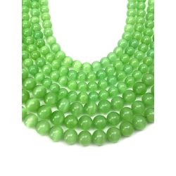 Jade ásványgyöngy. 8mm. Almazöld. 1 szál.