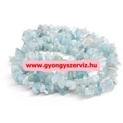   Törmelékköves szál. Féldrágakő splitter. Kék kalcedon. 1 szál.