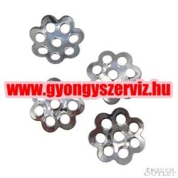   Gyöngykupak. Fém gyöngy. 6x1mm. Fegyveracél fekete.    100db.