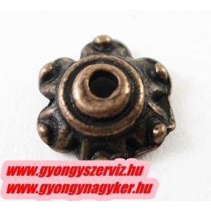 Gyöngykupak. Antik réz szín. 7x3mm.  100db.
