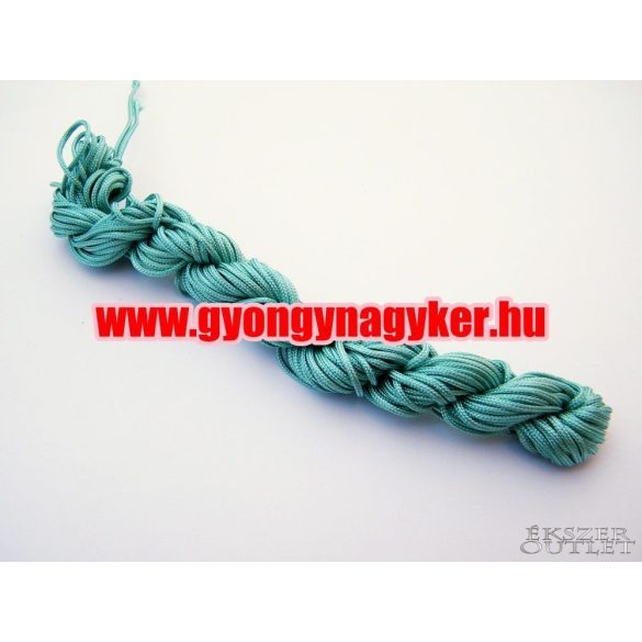 10db.  Shamballa fonal. Poliészter fonal. 1.5  mm. 12.5m/db.  Olajtürkiz.