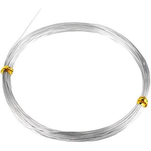 Alumínium ékszer drót, 1mm. Ezüst szín. 10m/ tekercs.
