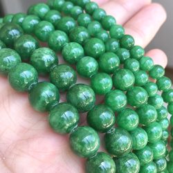 Jade ásványgyöngy. 6mm. zöld.