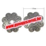 50db. Gyöngykupak Nemesacél. 10x10x4mm. 