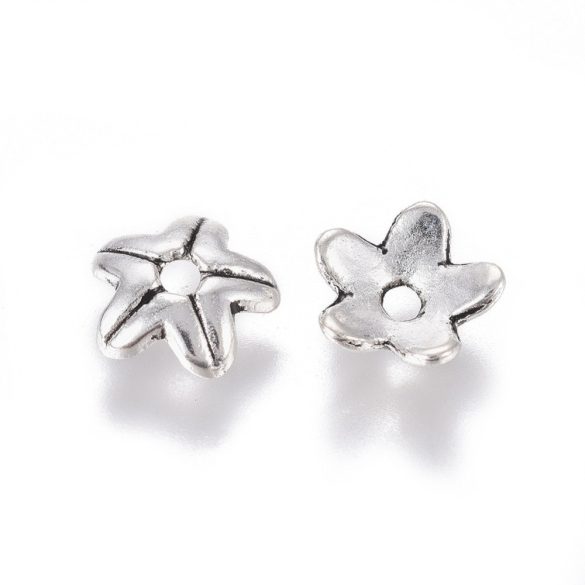 100db. Gyöngykupak.9x3mm. Antik ezüst szín.