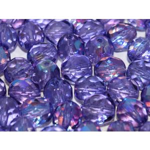 50db. Cseh csiszolt gyöngy. 8mm. Viola, AB. 