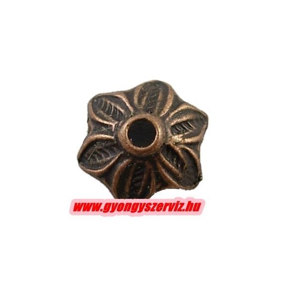 Gyöngykupak. 10.5x3.5mm. Antik réz szín.  100db.