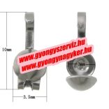 Acél csomófogó, csomó rejtő. 3.5x10mm. 100db.