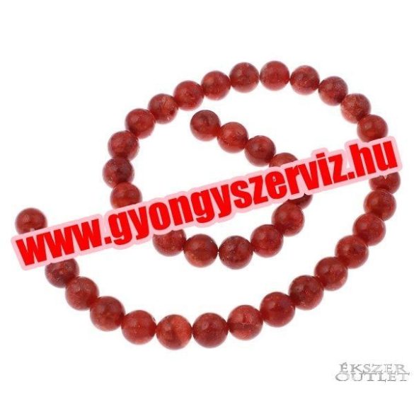 Természetes korallgyöngy. 8mm.    1 szál.