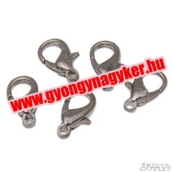   50db. Delfinzár. Ékszer kapocs. 6x12x3mm. Ólomfekete szín.  