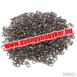 50db. Delfinzár. Ékszer kapocs. 6x12x3mm. Ólomfekete szín.  