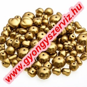 Cseh gyöngy. Arany. Mix.  50g.