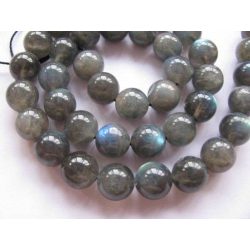 Labradorit ásványgyöngy.  8mm. 1 szál, kb. 40cm.