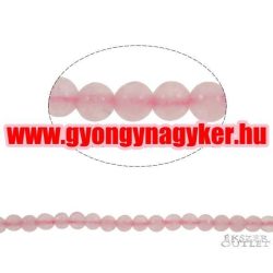 Rózsakvarc gyöngy. 4mm.   1 szál, kb. 40cm.