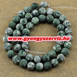   Matt. Ásványgyöngy, féldrágakő gyöngy. Fa achát. 8mm.  1 szál (40cm).