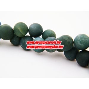 Matt moha achát ásványgyöngy. 10mm.  1 szál (40cm).