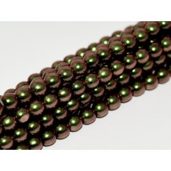 Cseh tekla üveggyöngy. 6mm. Szkarabeusz. 100db/szál.