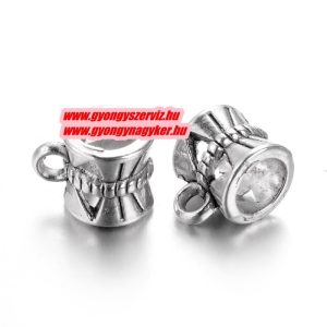 100db.  tartó, medál tartó. 10x7x7mm. Antik ezüst szín. 