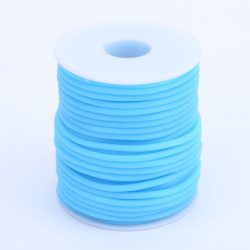   Leárazás! Üreges PVC zsinór. 2mm.  Türkizkék. 50m/tekercs.