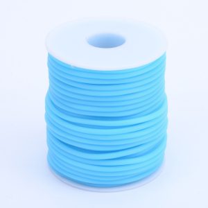 Leárazás! Üreges PVC zsinór. 2mm.  Türkizkék. 50m/tekercs.