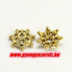 Gyöngykupak. 9x3mm. Antik arany szín.  100db.