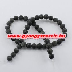   Matt. Ásványgyöngy, féldrágakő gyöngy. Labradorit. 8mm. 1 szál, kb. 40cm.