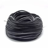 Hasított bőr zsinór. 3x2mm. Fekete. 10m/db.