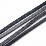 Hasított bőr zsinór. 3x2mm. Fekete. 10m/db.