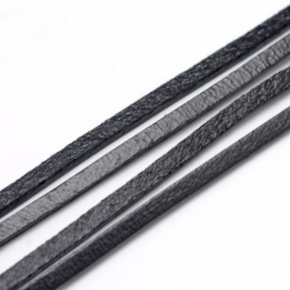 Hasított bőr zsinór. 3x2mm. Fekete. 10m/db.
