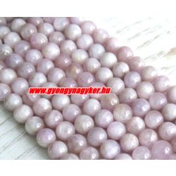Kunzit ásványgyöngy. 8mm. 1 szál, kb. 40cm.