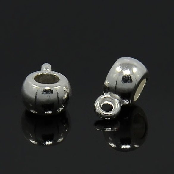 100db.  tartó. Medál tartó.  6x9x4mm.  Ezüst szín. 