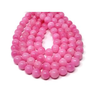 Jade ásványgyöngy. 8mm. Mályva.