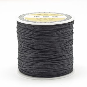 Leárazás! Poliészter zsinór. 0.8mm. Fekete. 120m/tekercs.