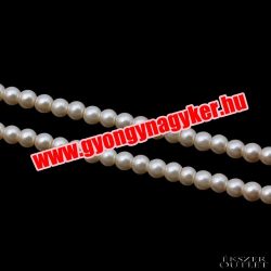 Leárazás! 100db. Üveggyöngy. Teklagyöngy. 6mm. Krém. 