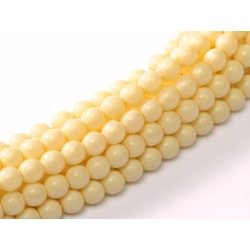 Cseh tekla üveggyöngy. 6mm. Tojáslikőr. 100db/szál.