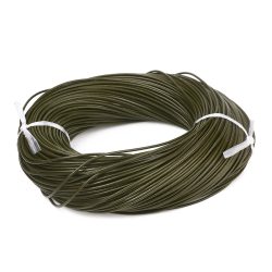Bőr szalag, bőr zsinór. 2mm.  Olajzöld. 10m/db