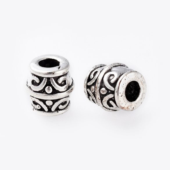 50db. Fém köztes gyöngy. 8mm. Antik ezüst szín.