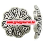 Gyöngykupak. 13x13x3mm. Antik ezüst szín. 100db/csomag.