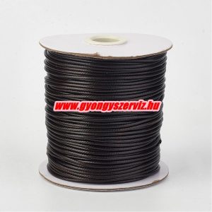 Leárazás! Viaszolt poliészter zsinór. 1mm. Kókusz barna. 160m/db.