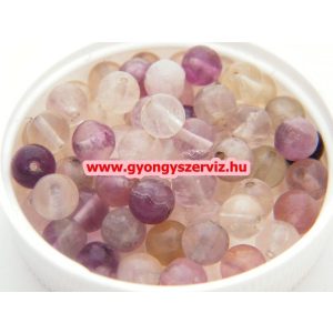 Ásványgyöngy, féldrágakő, ékszer gyöngy. Fluorit. 12mm.  1 szál (kb. 40cm).